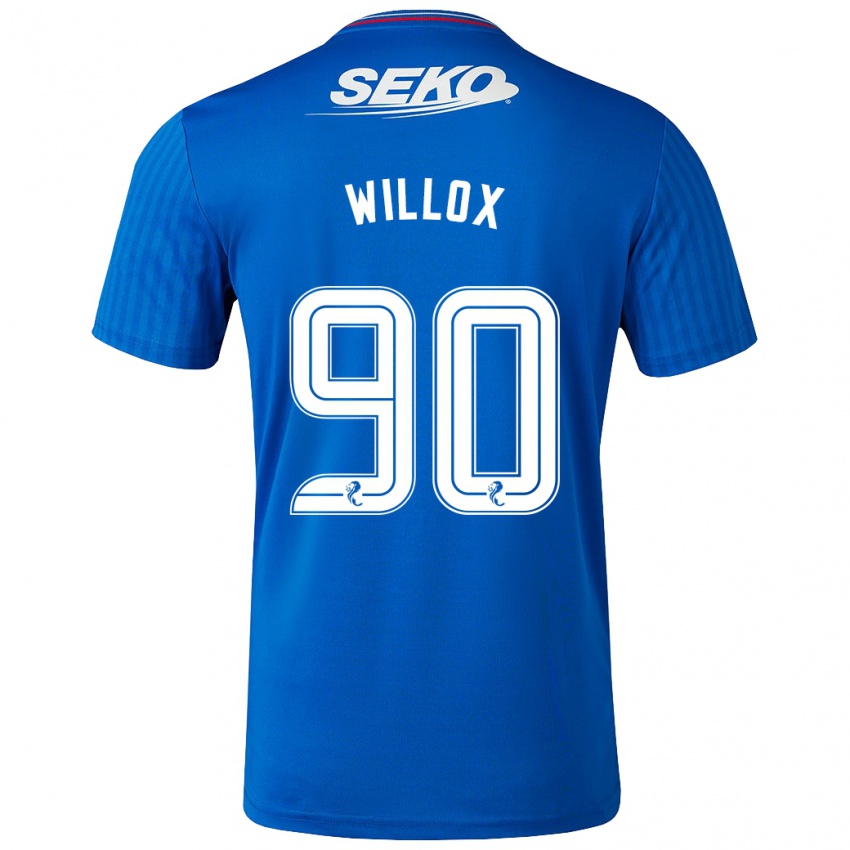 Damen Kieron Willox #90 Blau Heimtrikot Trikot 2023/24 T-Shirt Schweiz