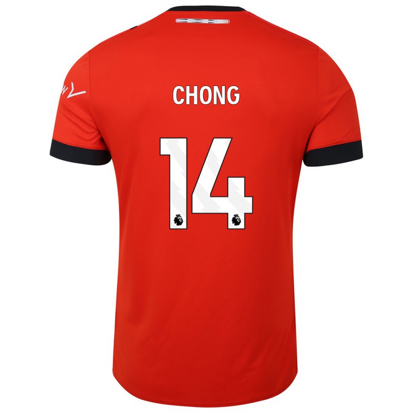 Damen Tahith Chong #14 Rot Heimtrikot Trikot 2023/24 T-Shirt Schweiz
