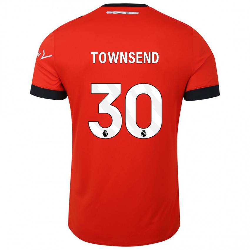 Femme Maillot Andros Townsend #30 Rouge Tenues Domicile 2023/24 T-Shirt Suisse