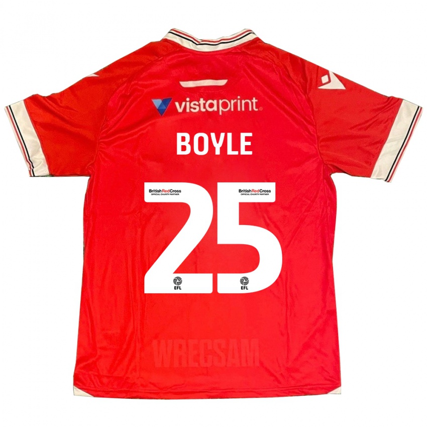 Femme Maillot Will Boyle #25 Rouge Tenues Domicile 2023/24 T-Shirt Suisse
