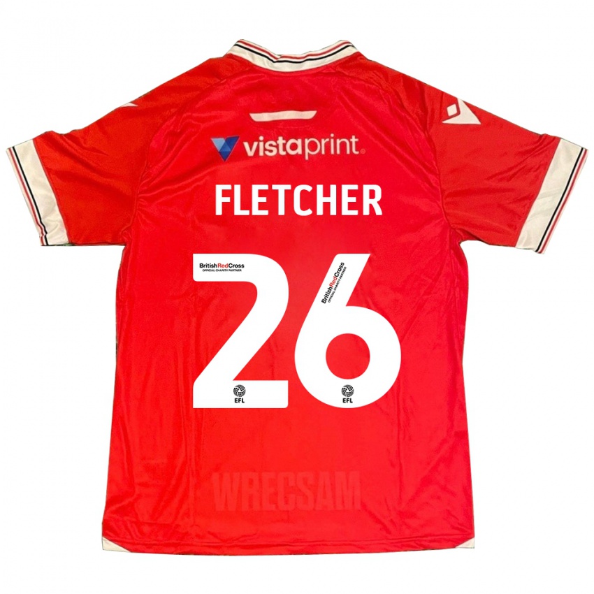Femme Maillot Steven Fletcher #26 Rouge Tenues Domicile 2023/24 T-Shirt Suisse