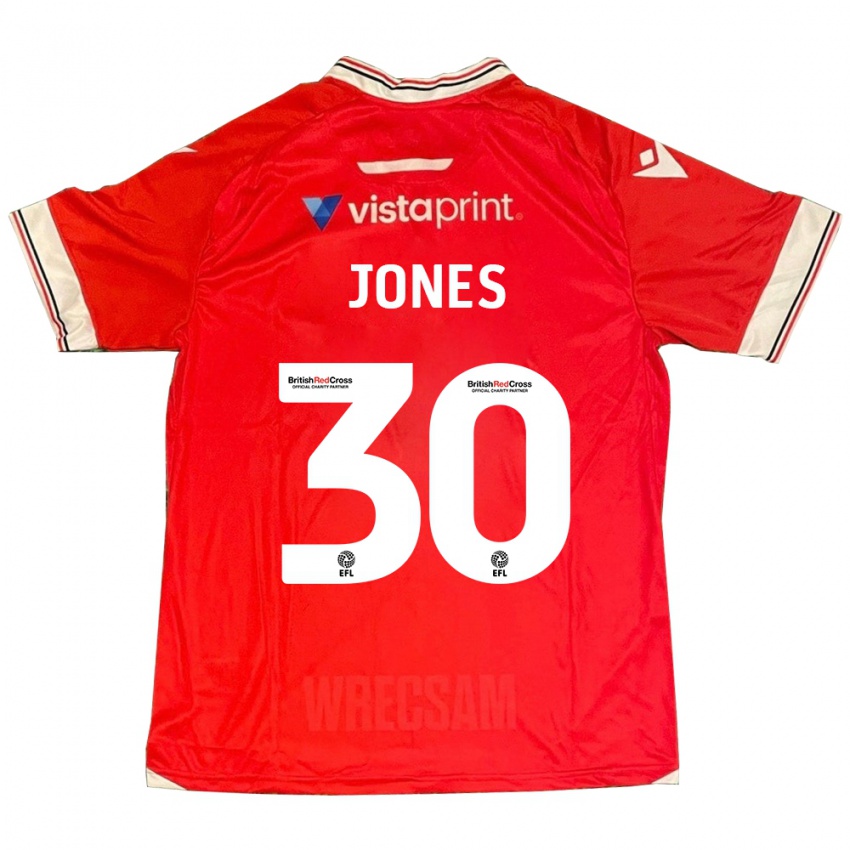 Femme Maillot James Jones #30 Rouge Tenues Domicile 2023/24 T-Shirt Suisse