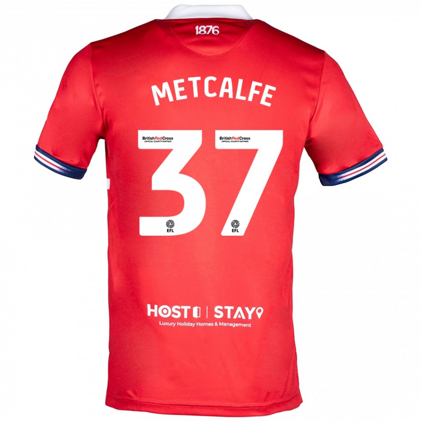 Damen Max Metcalfe #37 Rot Heimtrikot Trikot 2023/24 T-Shirt Schweiz