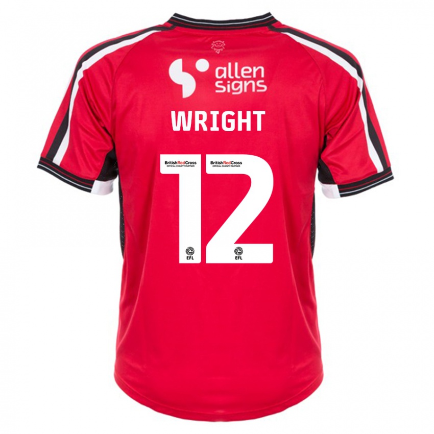 Damen Jordan Wright #12 Rot Heimtrikot Trikot 2023/24 T-Shirt Schweiz