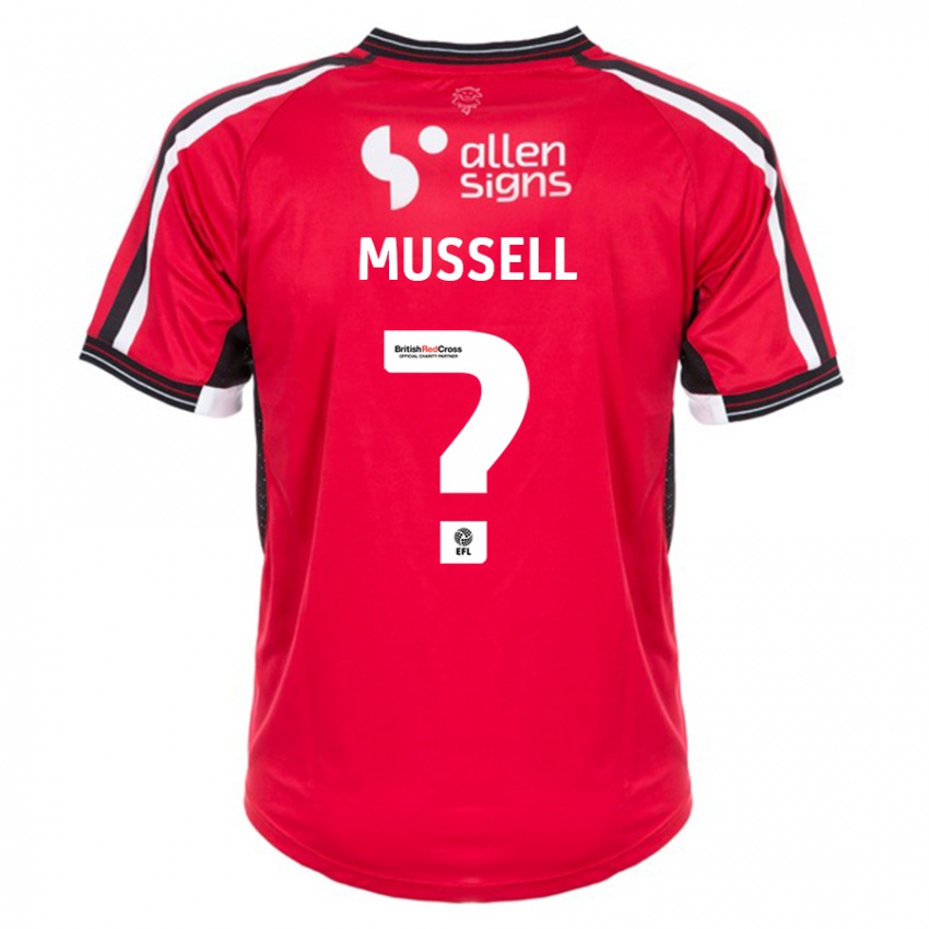 Femme Maillot Theo Mussell #0 Rouge Tenues Domicile 2023/24 T-Shirt Suisse