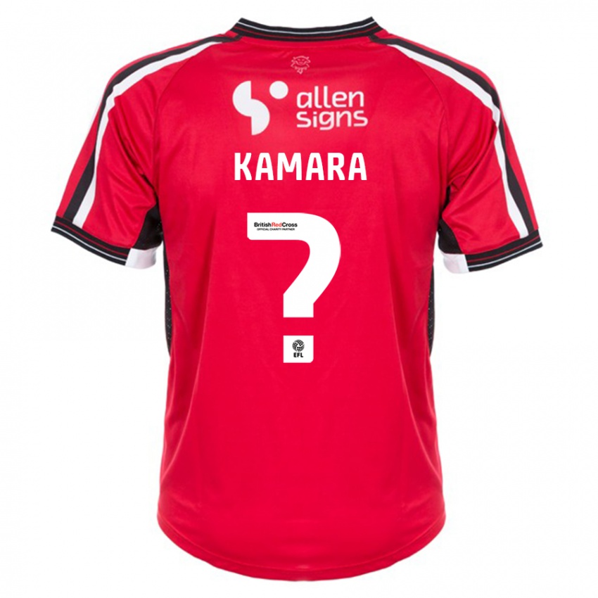 Femme Maillot Mj Kamara #0 Rouge Tenues Domicile 2023/24 T-Shirt Suisse
