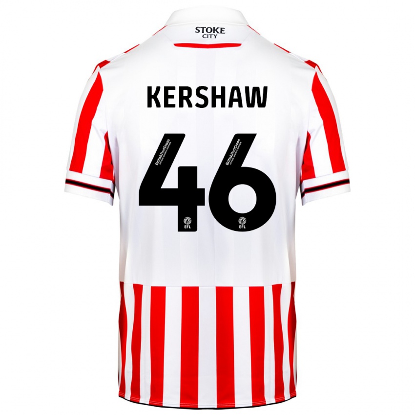 Damen Ben Kershaw #46 Rot-Weiss Heimtrikot Trikot 2023/24 T-Shirt Schweiz