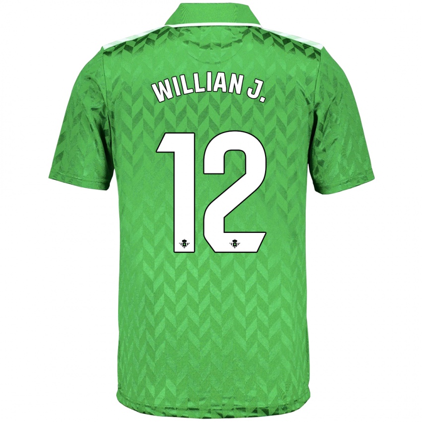 Femme Maillot Willian Jose #12 Vert Tenues Extérieur 2023/24 T-Shirt Suisse