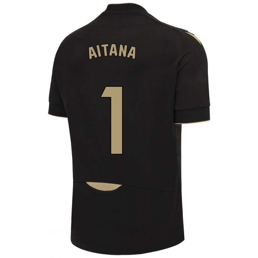 Femme Maillot Aitana #1 Noir Tenues Extérieur 2023/24 T-Shirt Suisse