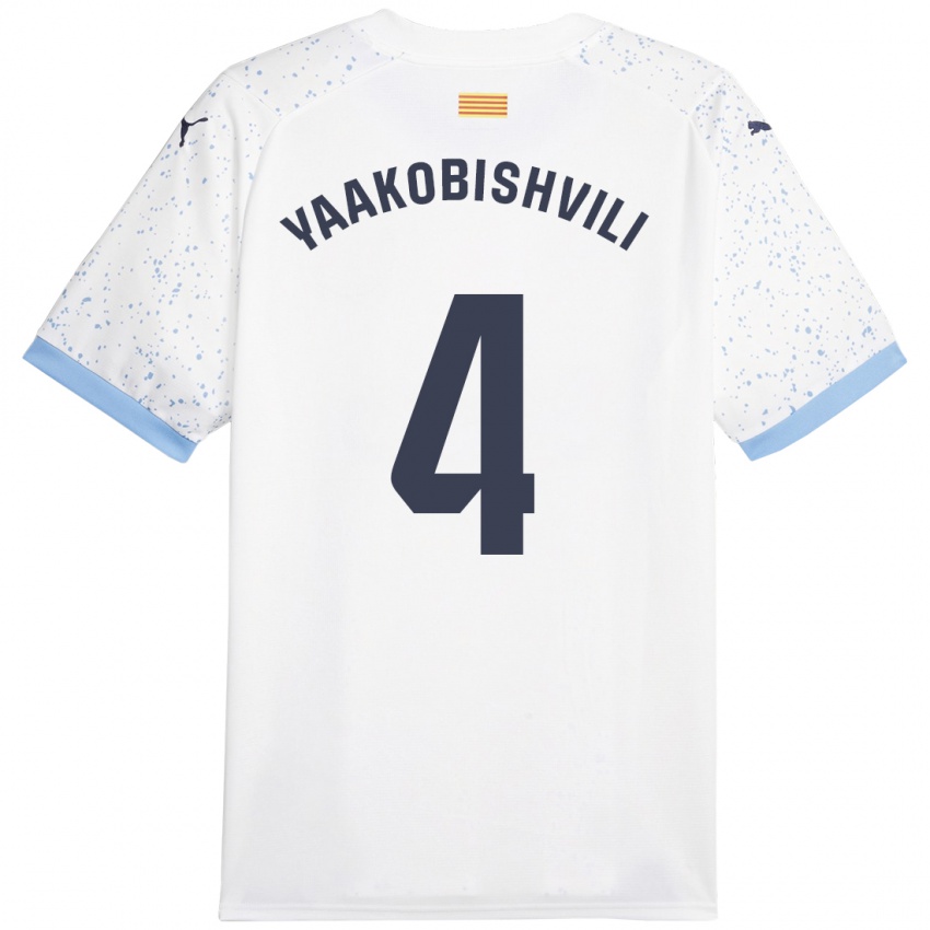 Damen Antal Yaakobishvili #4 Weiß Auswärtstrikot Trikot 2023/24 T-Shirt Schweiz