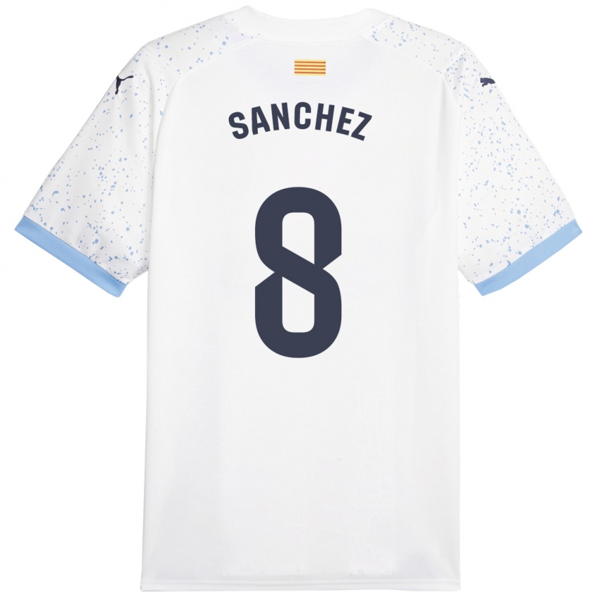 Damen Miguel Ángel Sánchez #8 Weiß Auswärtstrikot Trikot 2023/24 T-Shirt Schweiz