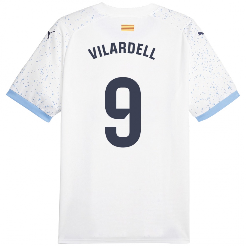 Damen Júlia Vilardell #9 Weiß Auswärtstrikot Trikot 2023/24 T-Shirt Schweiz
