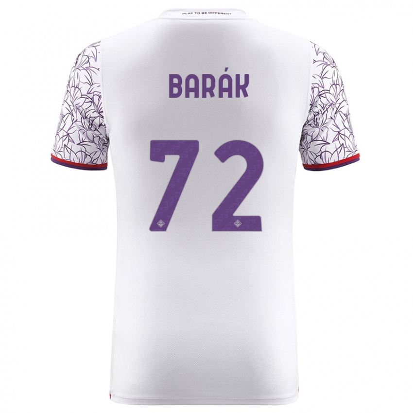 Femme Maillot Antonin Barak #72 Blanc Tenues Extérieur 2023/24 T-Shirt Suisse