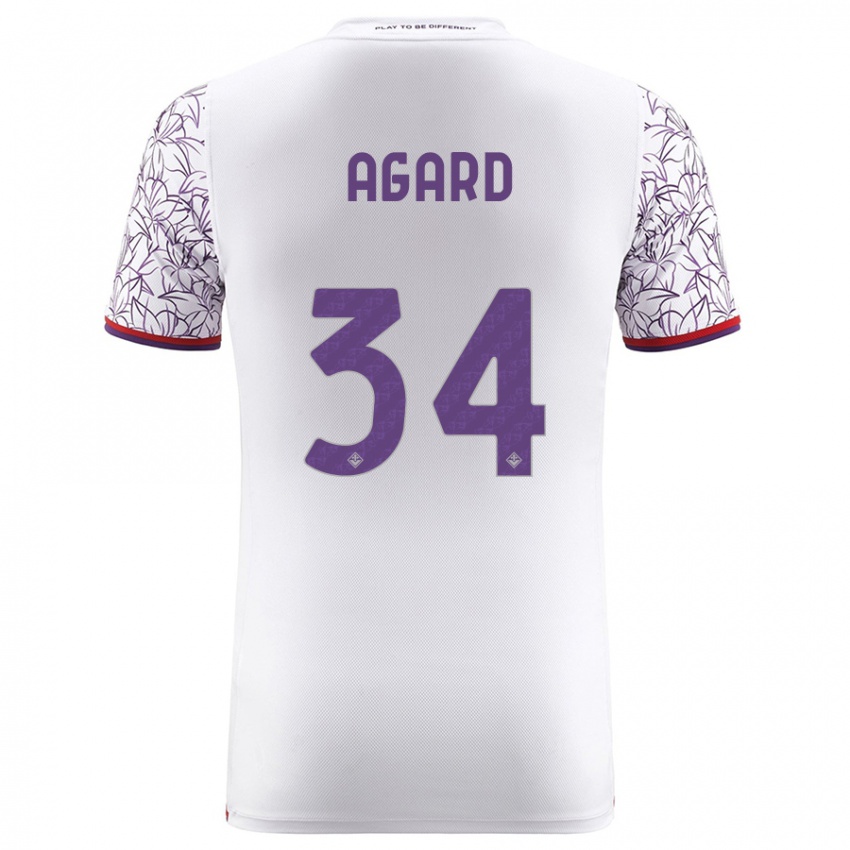Damen Laura Agard #34 Weiß Auswärtstrikot Trikot 2023/24 T-Shirt Schweiz