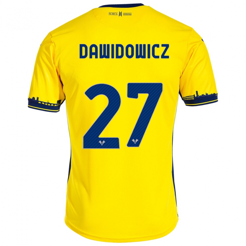 Damen Pawel Dawidowicz #27 Gelb Auswärtstrikot Trikot 2023/24 T-Shirt Schweiz
