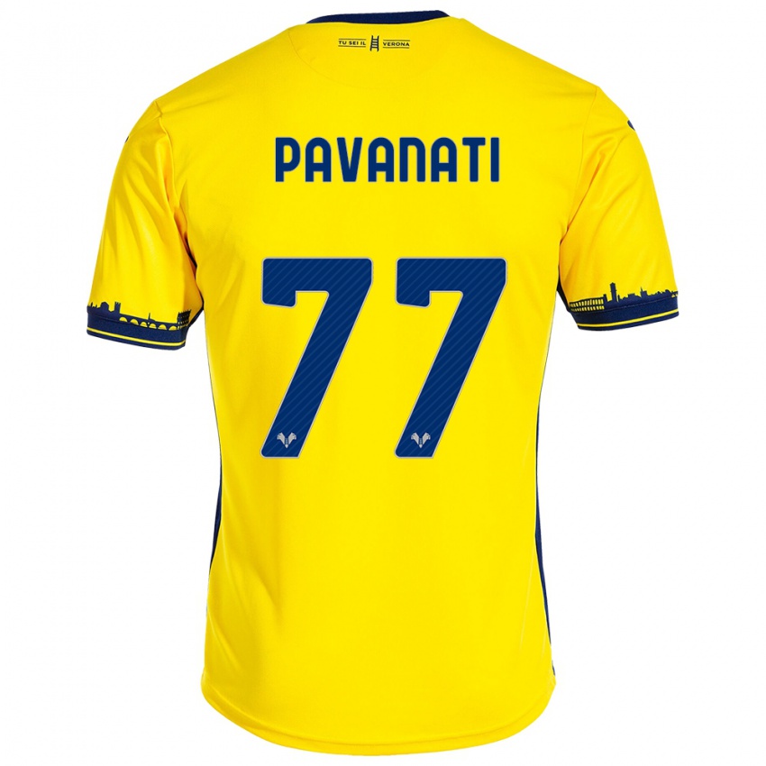 Damen Alessandro Pavanati #77 Gelb Auswärtstrikot Trikot 2023/24 T-Shirt Schweiz