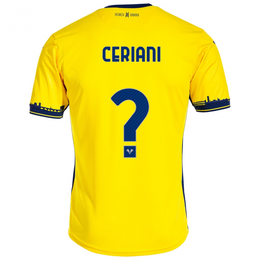 Damen Filippo Ceriani #0 Gelb Auswärtstrikot Trikot 2023/24 T-Shirt Schweiz
