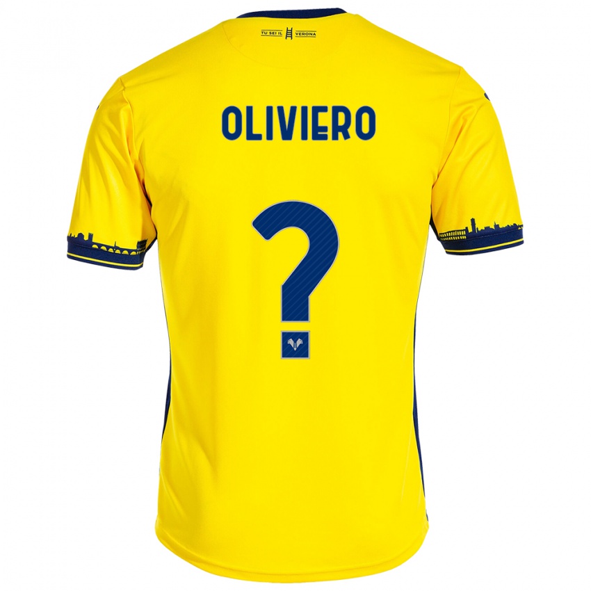 Damen Davide Oliviero #0 Gelb Auswärtstrikot Trikot 2023/24 T-Shirt Schweiz