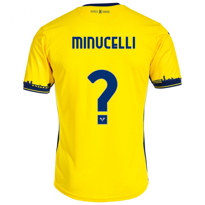 Damen Enrico Minucelli #0 Gelb Auswärtstrikot Trikot 2023/24 T-Shirt Schweiz