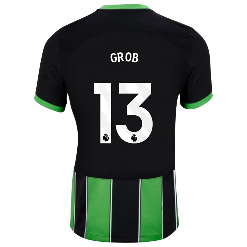 Damen Pascal Groß #13 Schwarz Grün Auswärtstrikot Trikot 2023/24 T-Shirt Schweiz