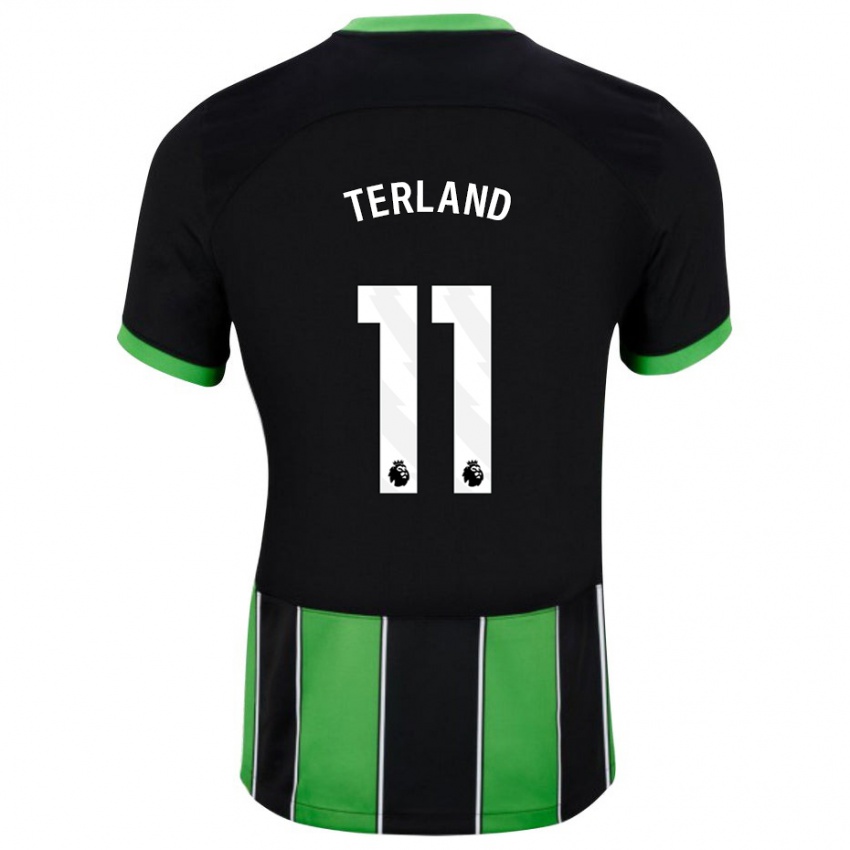 Damen Elisabeth Terland #11 Schwarz Grün Auswärtstrikot Trikot 2023/24 T-Shirt Schweiz
