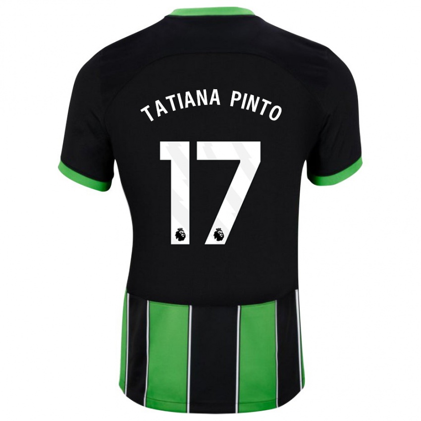 Femme Maillot Tatiana Vanessa Ferreira Pinto #17 Vert Noir Tenues Extérieur 2023/24 T-Shirt Suisse