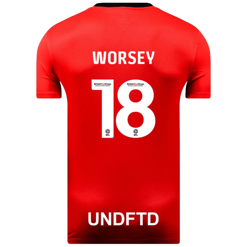 Damen Louanne Worsey #18 Rot Auswärtstrikot Trikot 2023/24 T-Shirt Schweiz