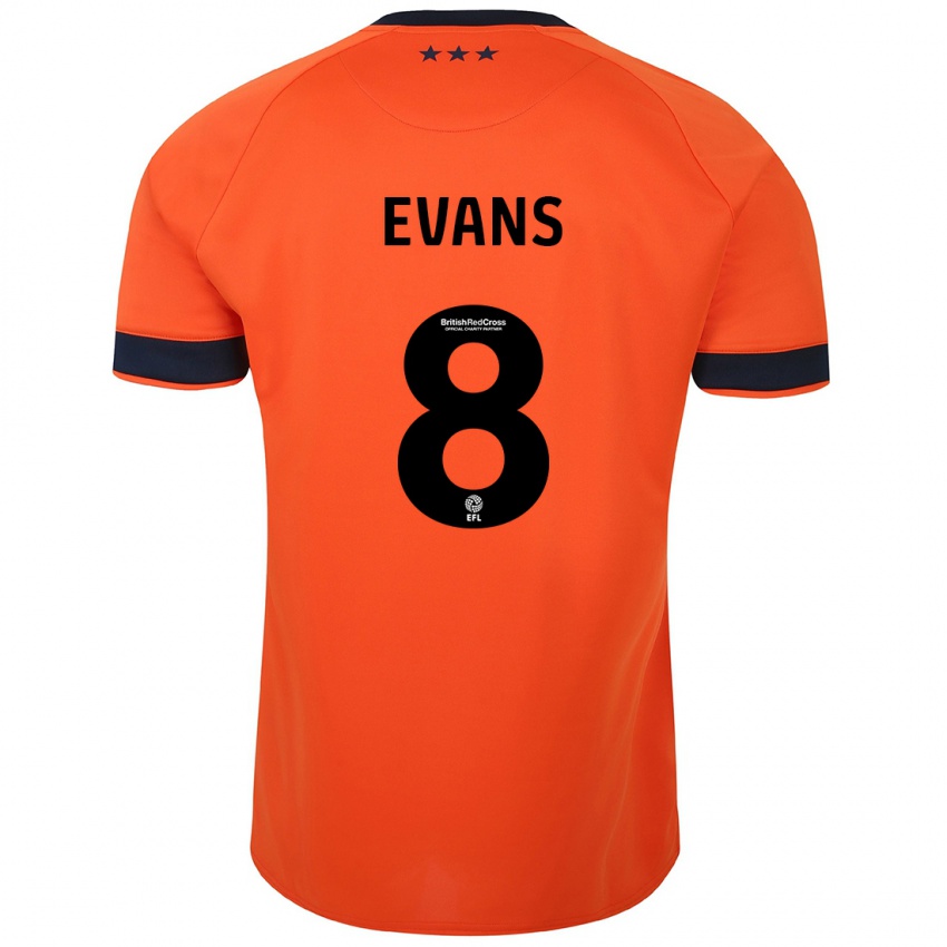 Damen Lee Evans #8 Orangefarben Auswärtstrikot Trikot 2023/24 T-Shirt Schweiz