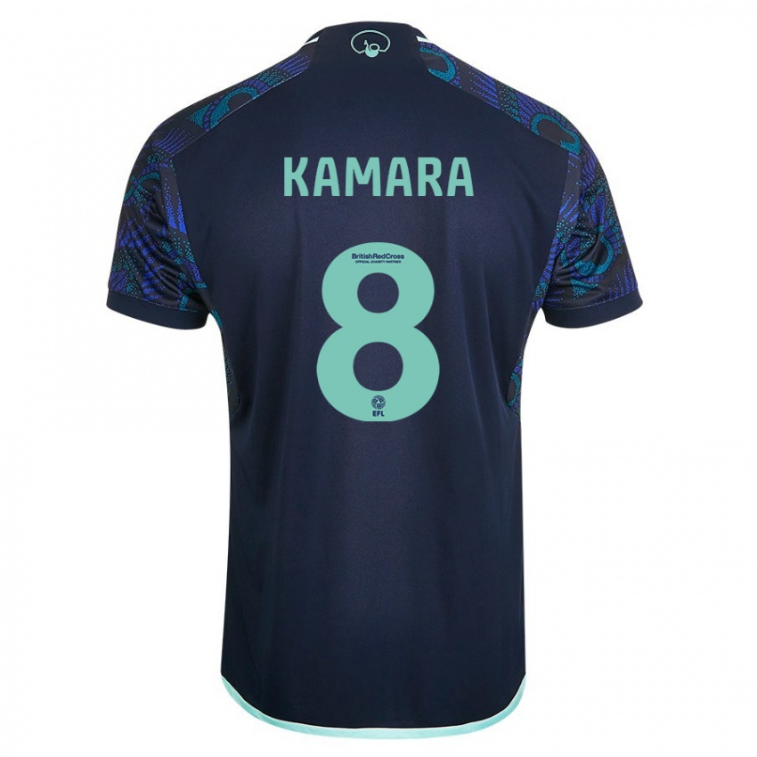 Femme Maillot Glen Kamara #8 Bleu Tenues Extérieur 2023/24 T-Shirt Suisse