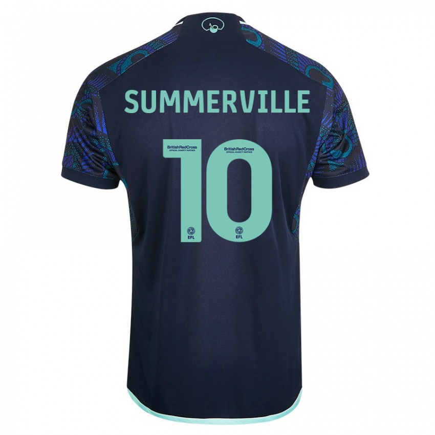 Damen Crysencio Summerville #10 Blau Auswärtstrikot Trikot 2023/24 T-Shirt Schweiz