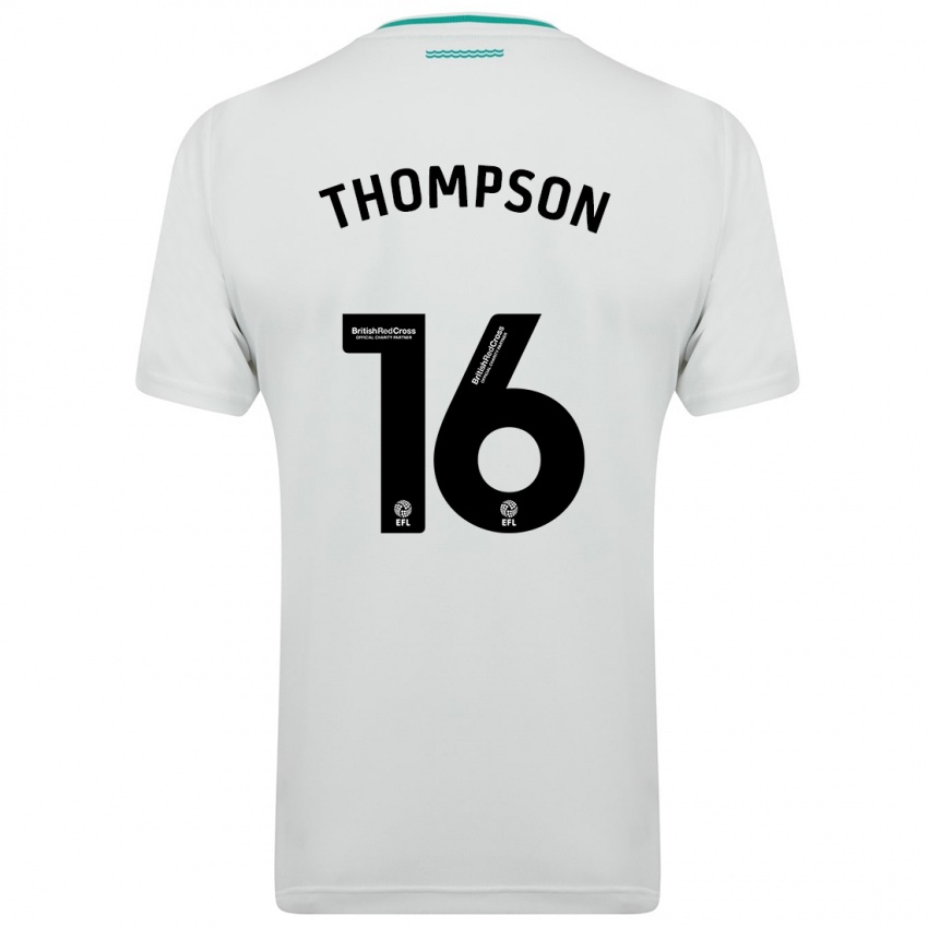 Femme Maillot Emma Thompson #16 Blanc Tenues Extérieur 2023/24 T-Shirt Suisse