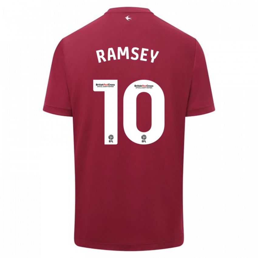 Damen Aaron Ramsey #10 Rot Auswärtstrikot Trikot 2023/24 T-Shirt Schweiz