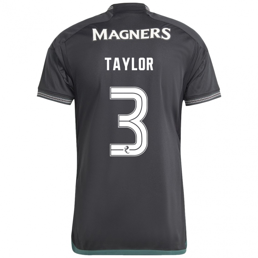Damen Greg Taylor #3 Schwarz Auswärtstrikot Trikot 2023/24 T-Shirt Schweiz