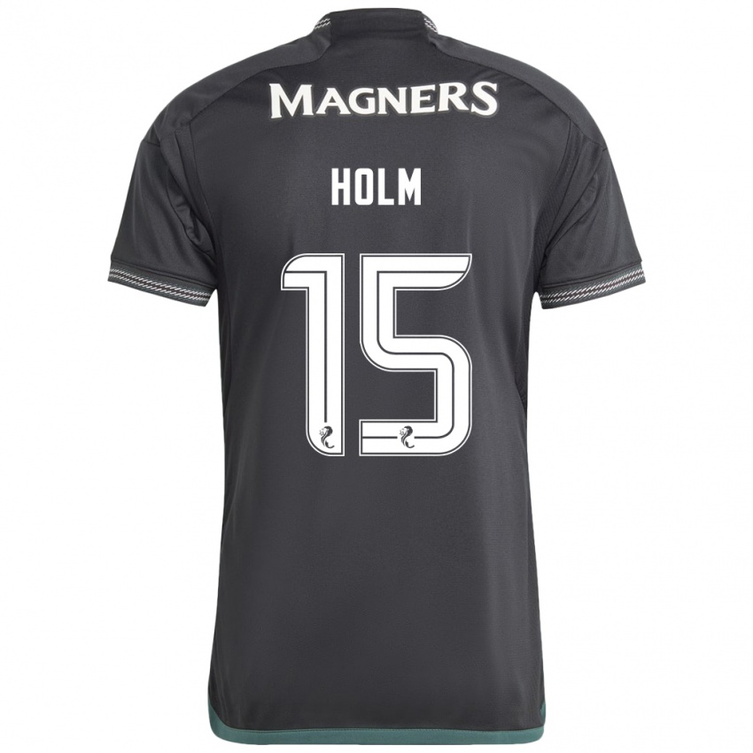 Damen Odin Thiago Holm #15 Schwarz Auswärtstrikot Trikot 2023/24 T-Shirt Schweiz
