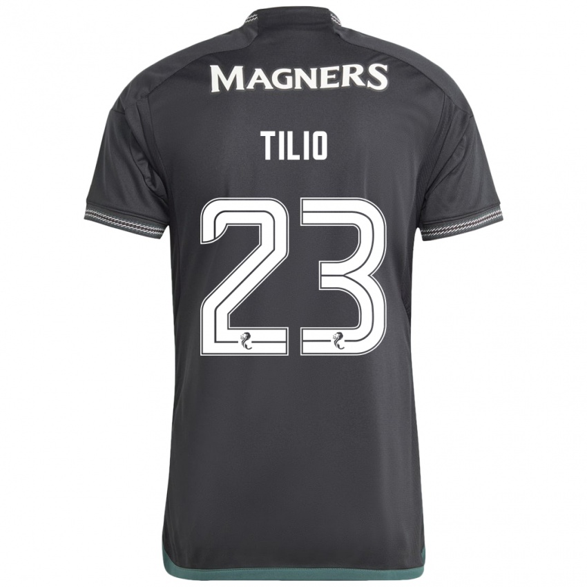 Damen Marco Tilio #23 Schwarz Auswärtstrikot Trikot 2023/24 T-Shirt Schweiz