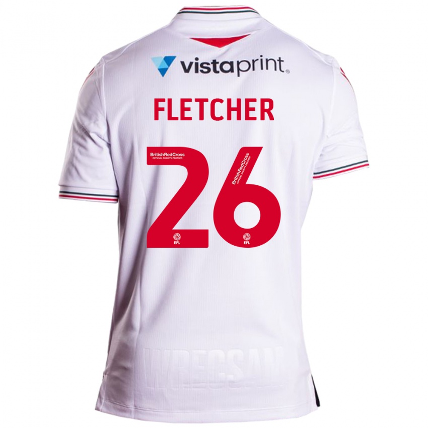 Femme Maillot Steven Fletcher #26 Blanc Tenues Extérieur 2023/24 T-Shirt Suisse