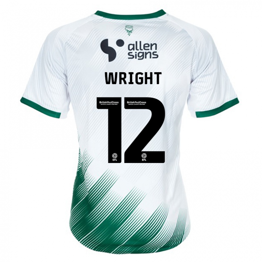 Damen Jordan Wright #12 Weiß Auswärtstrikot Trikot 2023/24 T-Shirt Schweiz