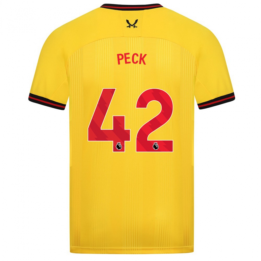 Damen Sydie Peck #42 Gelb Auswärtstrikot Trikot 2023/24 T-Shirt Schweiz