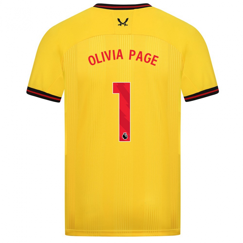 Damen Olivia Page #1 Gelb Auswärtstrikot Trikot 2023/24 T-Shirt Schweiz