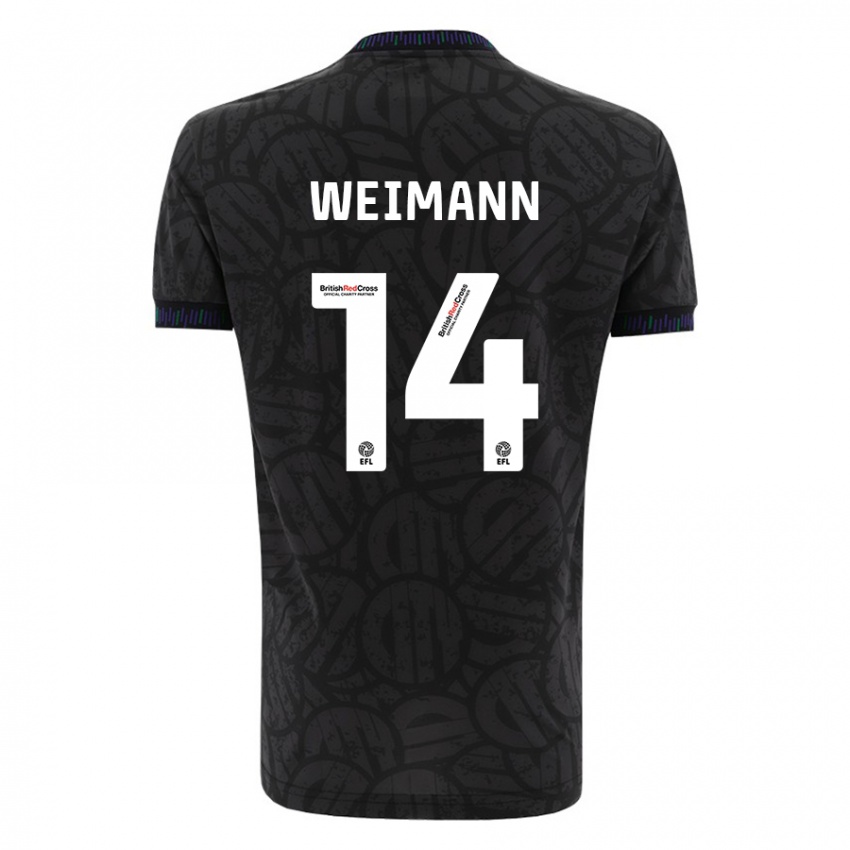 Femme Maillot Andreas Weimann #14 Noir Tenues Extérieur 2023/24 T-Shirt Suisse