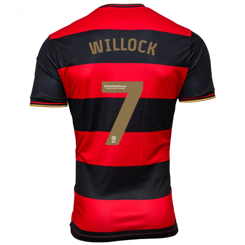 Femme Maillot Chris Willock #7 Noir Rouge Tenues Extérieur 2023/24 T-Shirt Suisse