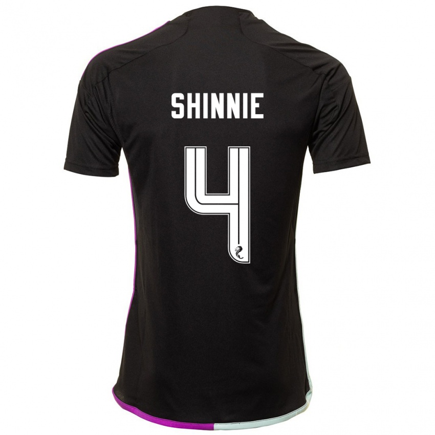 Damen Graeme Shinnie #4 Schwarz Auswärtstrikot Trikot 2023/24 T-Shirt Schweiz