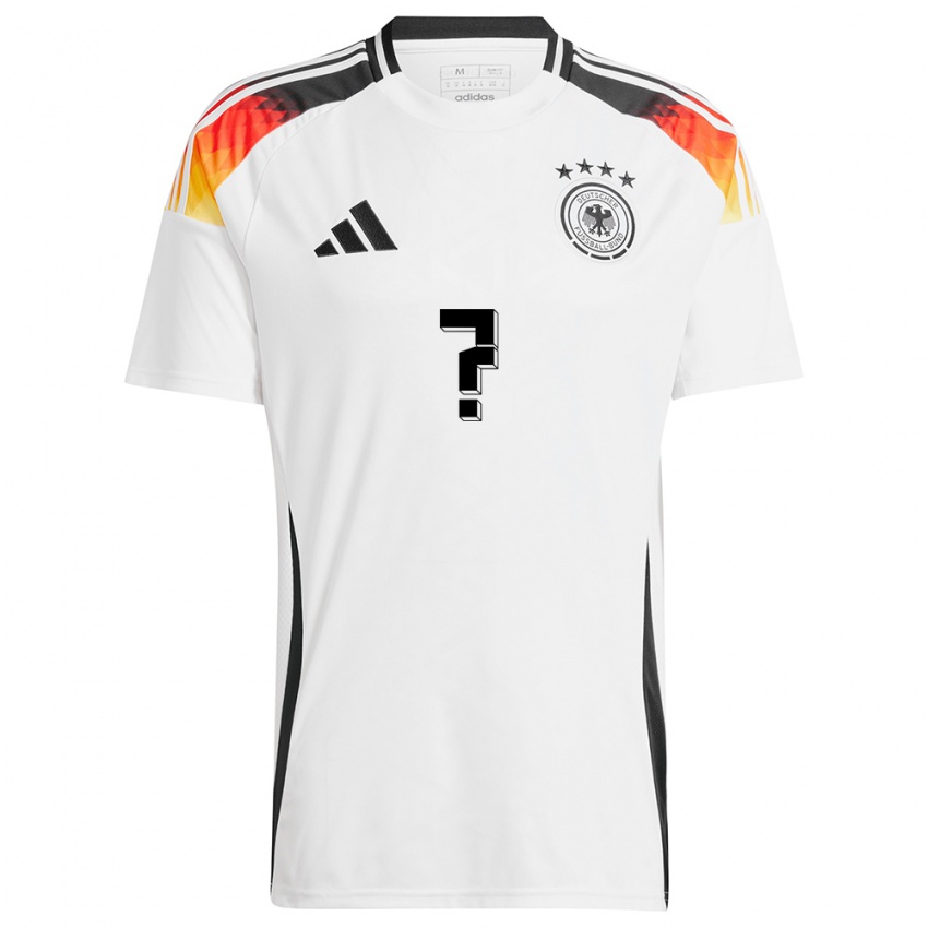 Enfant Maillot Allemagne Votre Nom #0 Blanc Tenues Domicile 24-26 T-Shirt Suisse