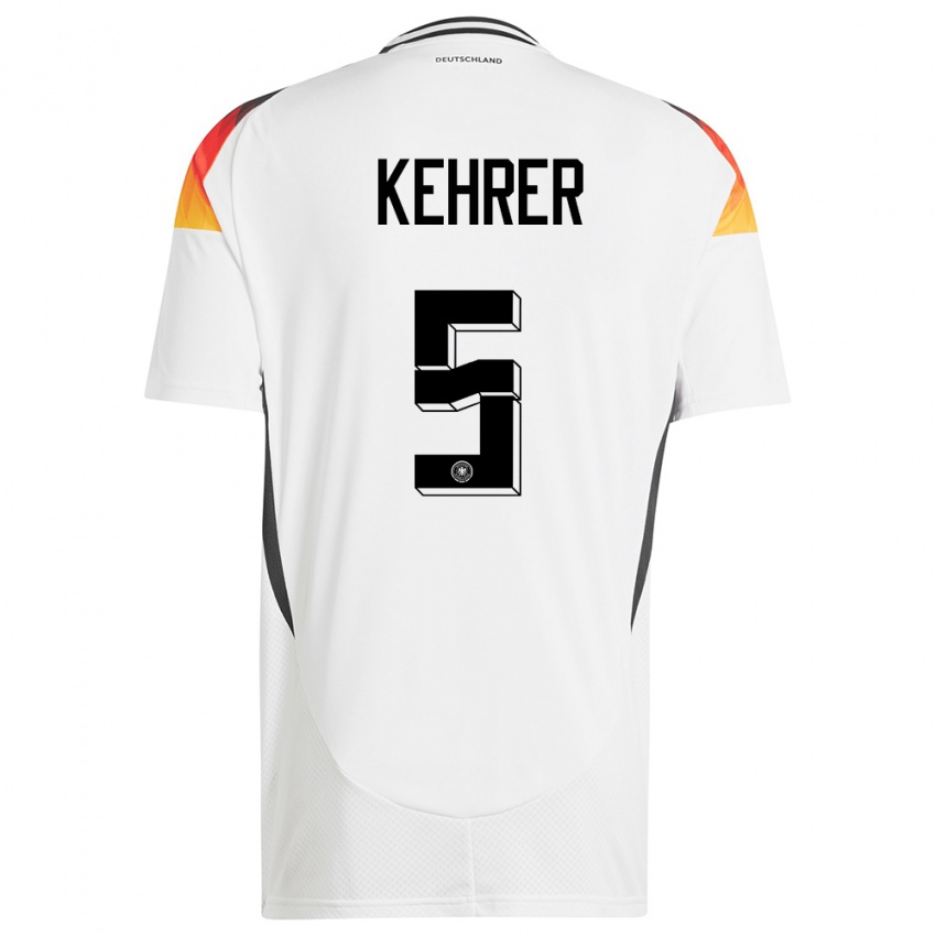 Enfant Maillot Allemagne Thilo Kehrer #5 Blanc Tenues Domicile 24-26 T-Shirt Suisse