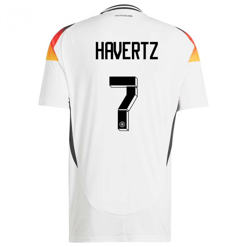 Kinder Deutschland Kai Havertz #7 Weiß Heimtrikot Trikot 24-26 T-Shirt Schweiz