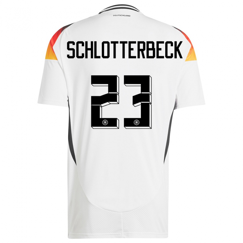 Kinder Deutschland Nico Schlotterbeck #23 Weiß Heimtrikot Trikot 24-26 T-Shirt Schweiz