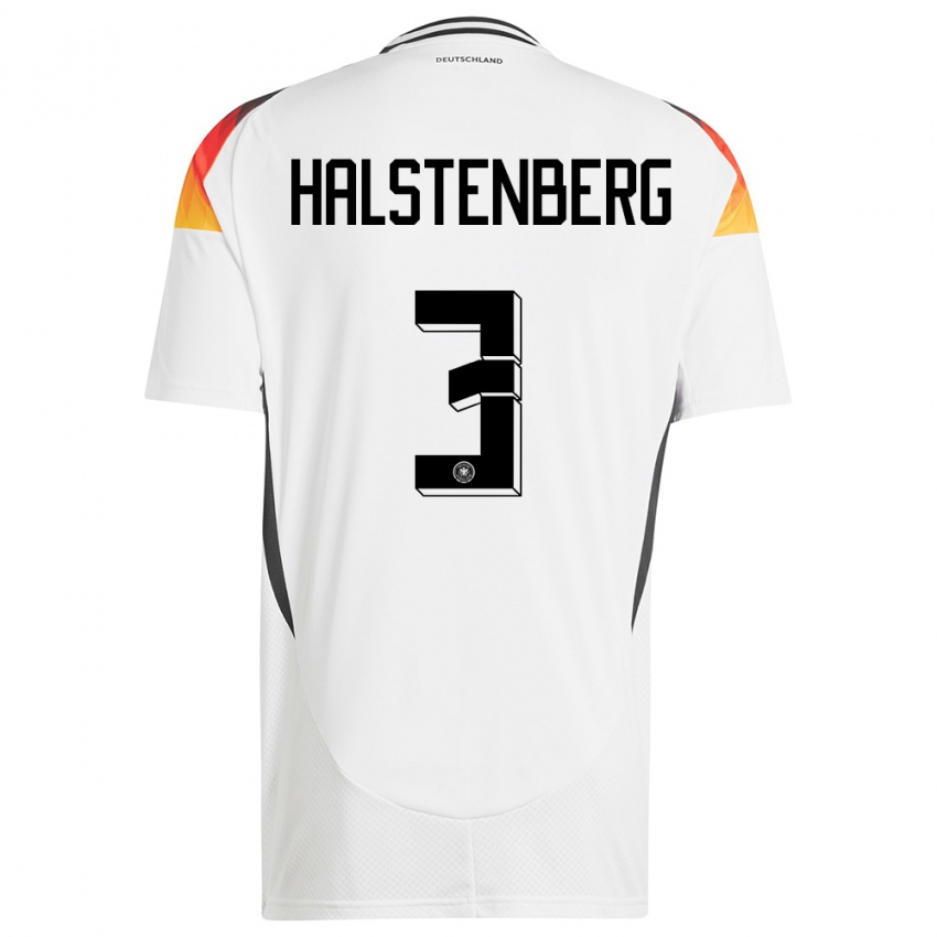 Enfant Maillot Allemagne Marcel Halstenberg #3 Blanc Tenues Domicile 24-26 T-Shirt Suisse