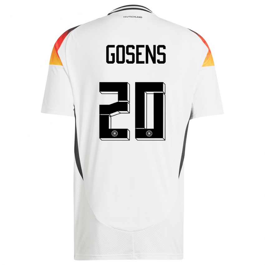 Enfant Maillot Allemagne Robin Gosens #20 Blanc Tenues Domicile 24-26 T-Shirt Suisse