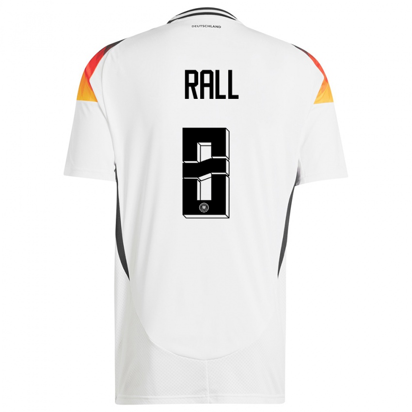 Enfant Maillot Allemagne Maximiliane Rall #8 Blanc Tenues Domicile 24-26 T-Shirt Suisse