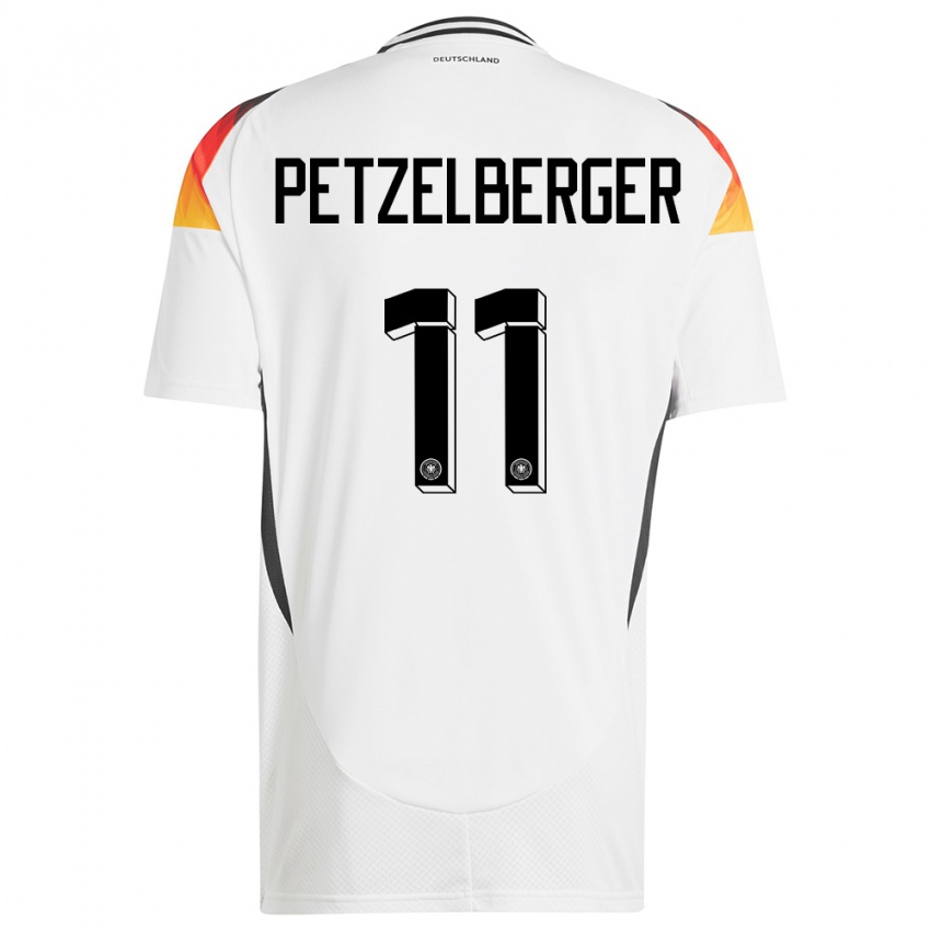 Enfant Maillot Allemagne Ramona Petzelberger #11 Blanc Tenues Domicile 24-26 T-Shirt Suisse